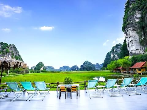 Bungalow double with bathtub Lotus Field Homestay