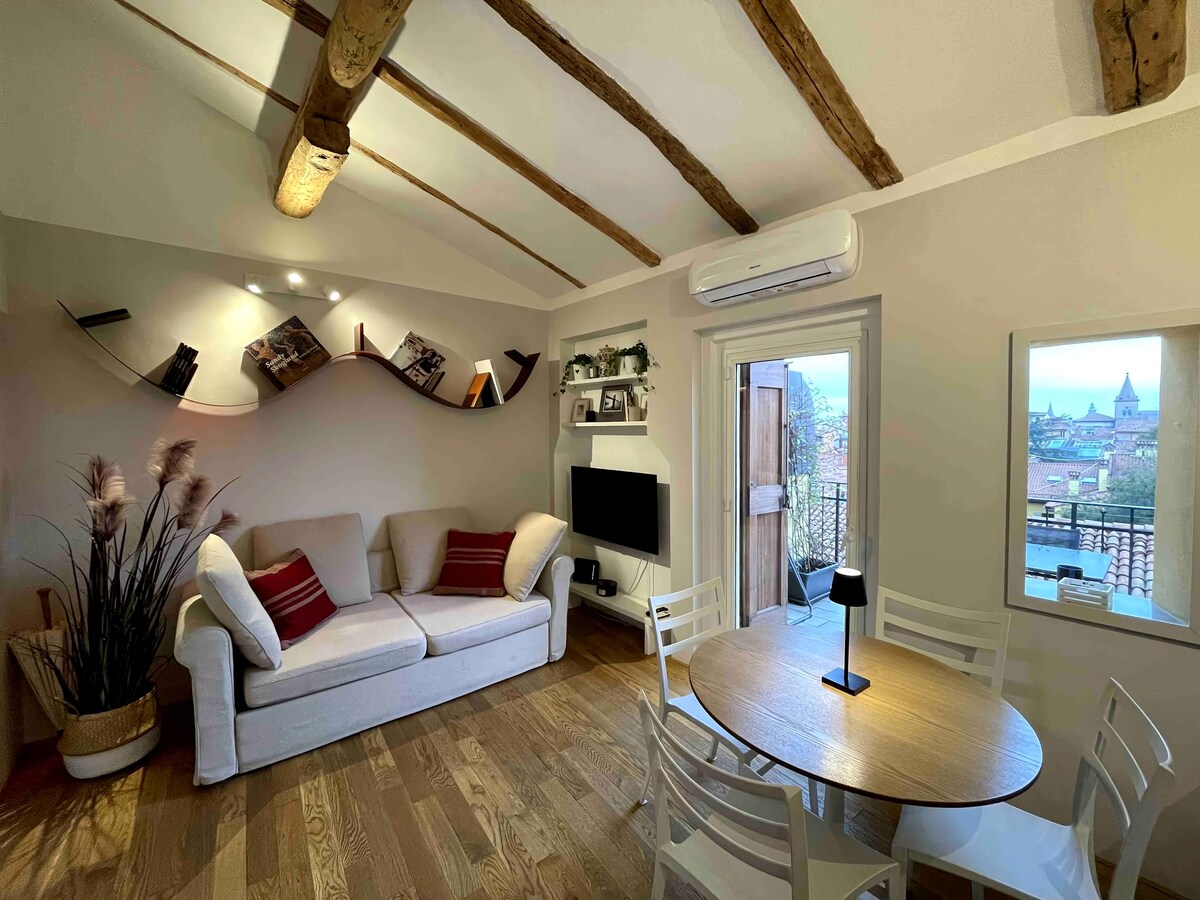 Successful Airbnb property: Romantic attic room with panoramic view in Bologna