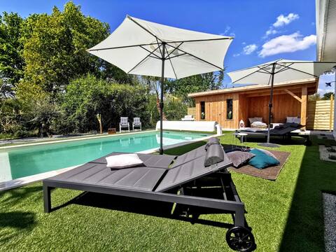 Villa with heated pool between Médoc and Ocean