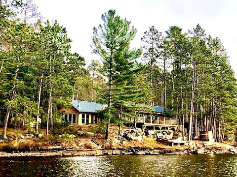 Four season stunner with cedar barrel sauna
