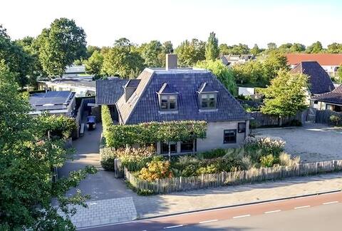 Villa, group accommodation, train, sea, trampoline