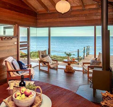 Rustic oceanfront serenity