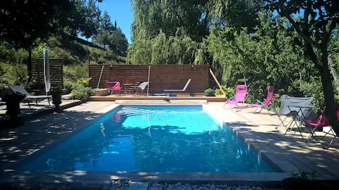Les Terrasses du Castelleras with swimming pool for 6 people.