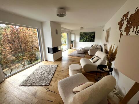 The modern house by the forest