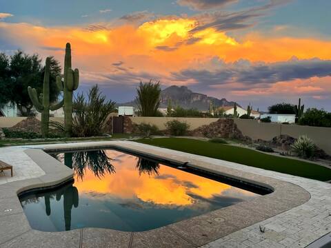 Superstition Mtn View Ranch: pool, spa, horse barn