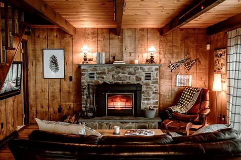 Cozy up by the fires @twogoodcabins