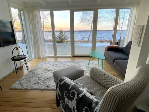 Beach house with lake view