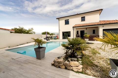 villa with private pool and hot tub
