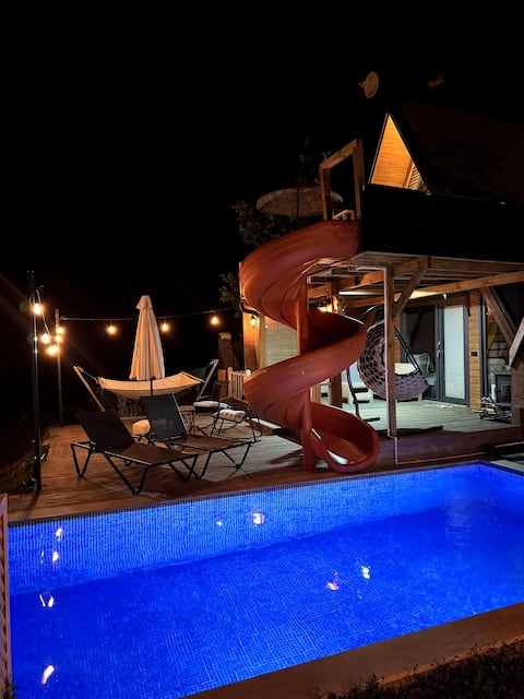 Hot Pool Slide and Cinema Pleasure