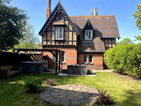 The Gingerbread House with hot tub