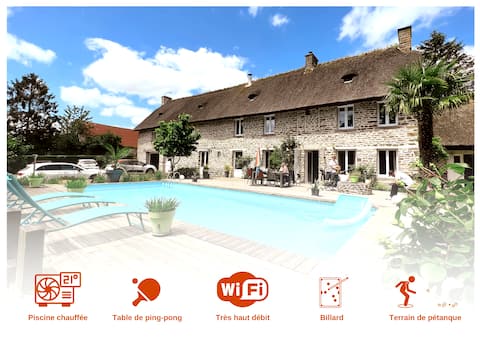 ENARA - Stone & thatched roof - Heated pool