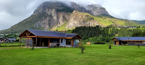 Cabin between hills and rivers