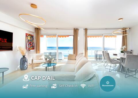 Luxury flat - Sea view balcony - Private Parking