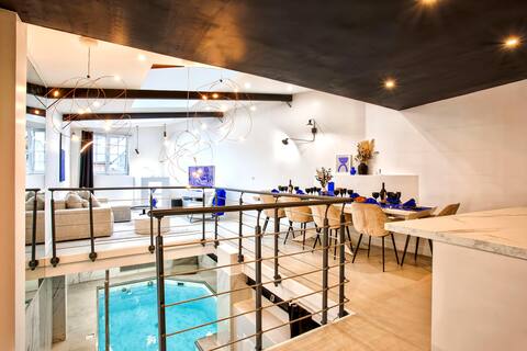 Deauville Luxury Blue Loft : sauna and inside pool