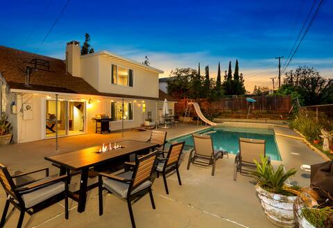 Vintage Pool Home l Sleep 12 l Near Disney/LA