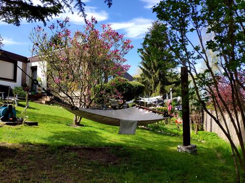 Lakeside house with water view, playground & terrace