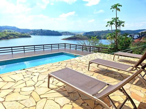 Wonderful view Igaratá dam/wifi/Condominium