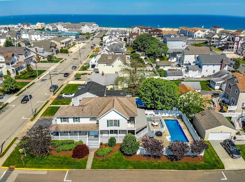 Point Pleasant Beach 6 bed w/ pool 2 blks to beach