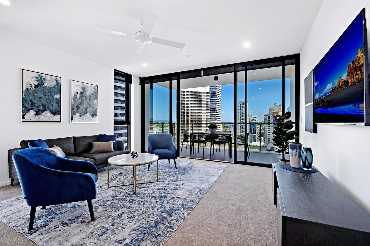 Top Airbnb: 106 square meters on the 14th floor. in Broadbeach