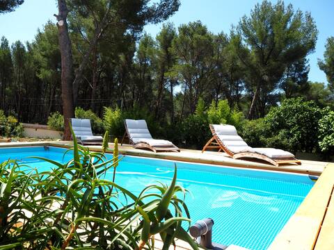 Villa 6 pers/pool/jacuzzi/pétanque15 km Bandol