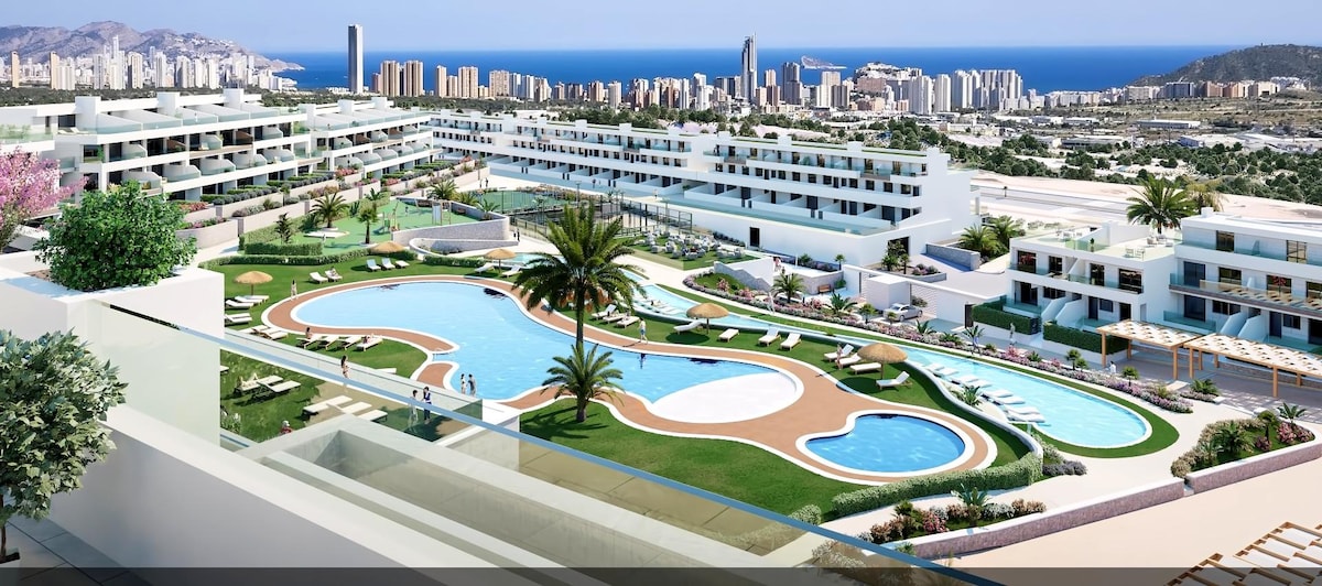 Top Airbnb: Luxury Penthouse with sea view in Camporrosso à Finestrat