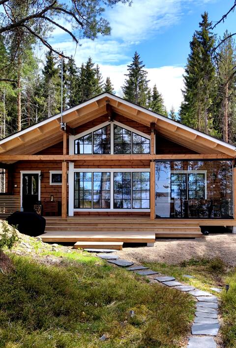 New beachfront villa with stunning scenery