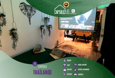 Capsule Thai Jacuzzi-Sauna Projecteur Console