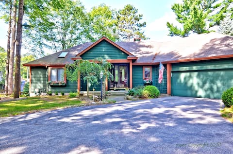 Pentwater Lakefront Getaway with Private Boat Dock