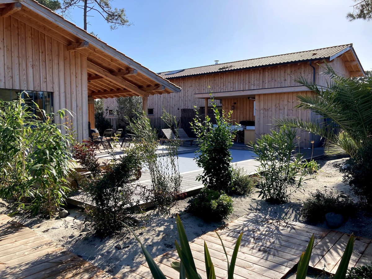 Successful Airbnb property: Villa Zen Océan / 500 m from the beach + heated pool in Vendays Montalivet