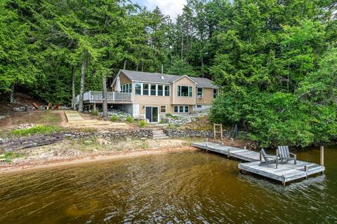 Waterfront, Wood stove & Private beach, Solo Stove
