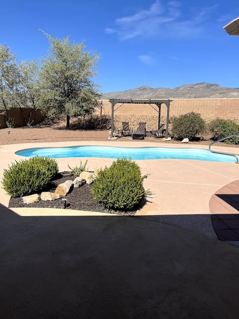 Modern Desert Oasis with pool, spa, and game room