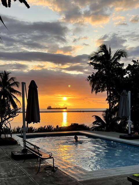 Private 2 bedroom beachfront villa with pool.