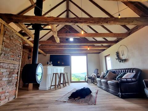 Mountain house with wellness area, bar and panorama