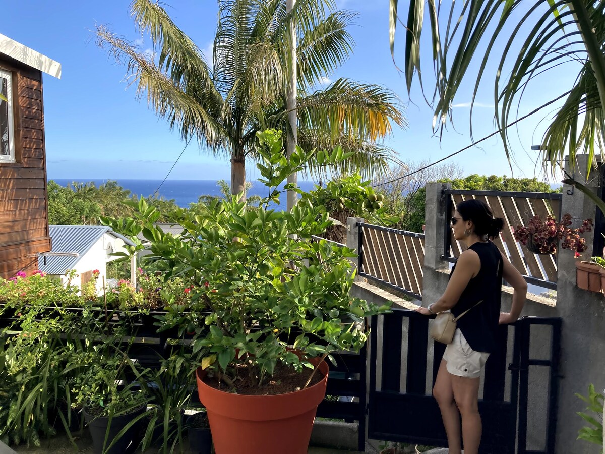 Popular Airbnb listing: Large studio, ocean view, terrace, parking in Saint Joseph