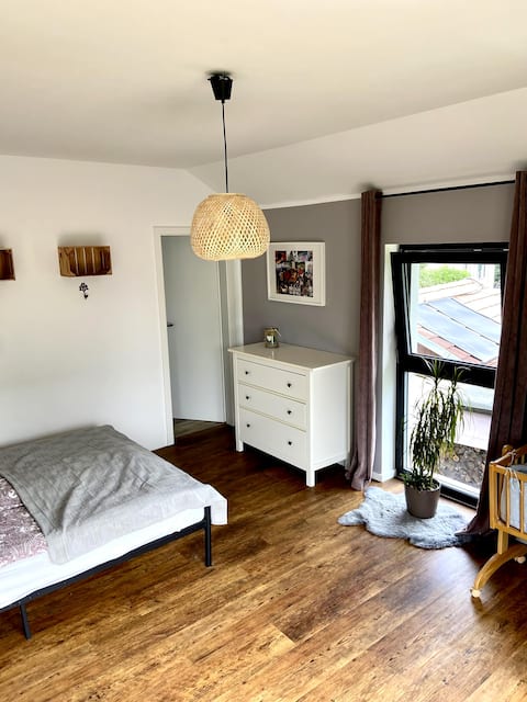 Modern, cozy room with private bathroom