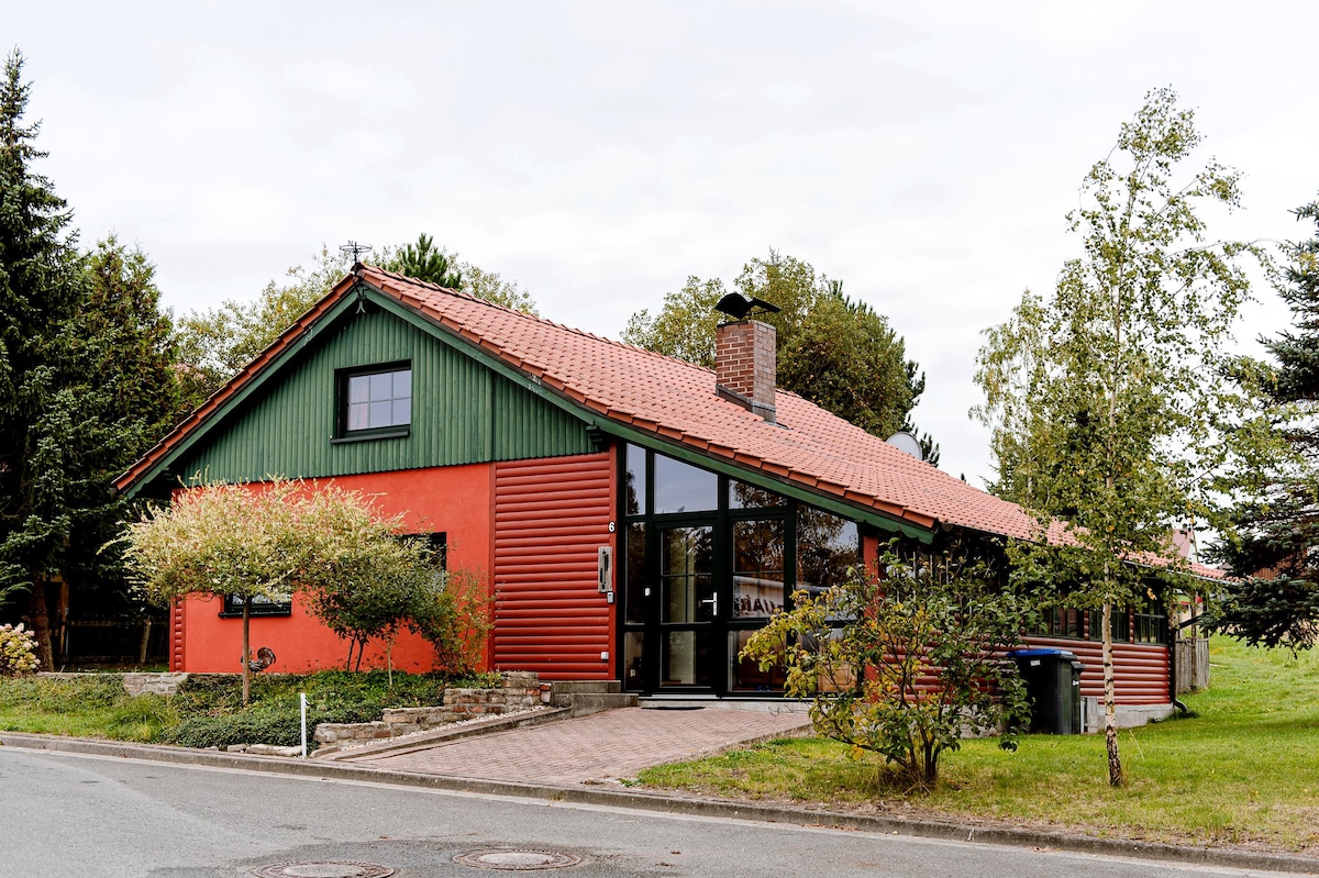 Cheerful chalet with fireplace and sauna