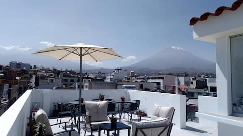 Casa con Terraza, La Mejor vista a los Volcanes