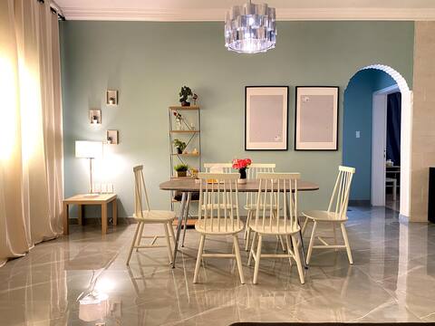 Three bedroom loft with a plush character