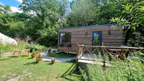 Tiny house "Zirbe" on the lake with sauna