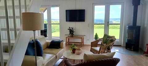 Wooden house with panoramic views