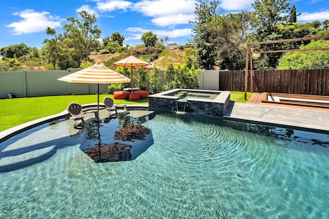 SD Family Getaway Pool Spa near Lake and Trails