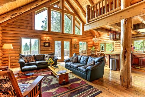 Log Home on 40 Private Acres By Mt Shasta Ski Park