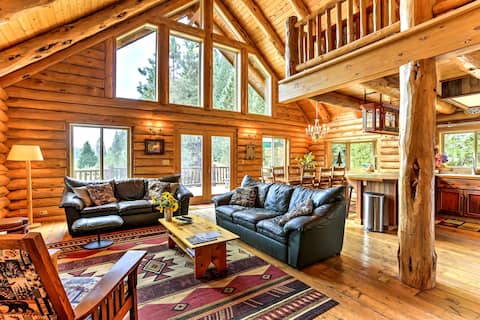 Log Home on 40 Private Acres By Mt Shasta Ski Park