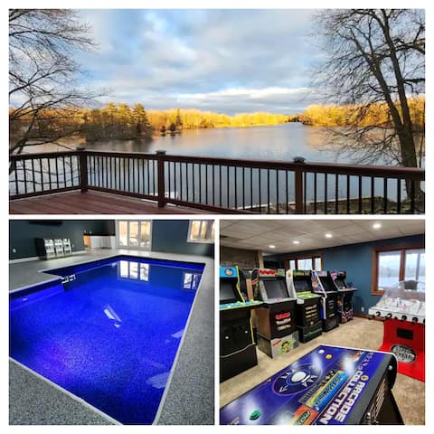 Lakeside Family Paradise: Indoor Pool & Arcade