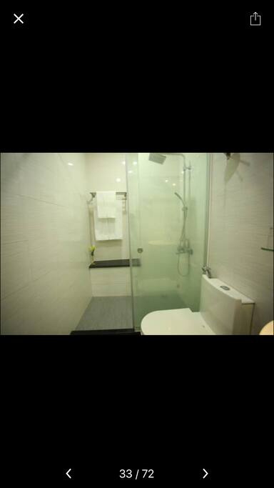 Bathroom without bathtub