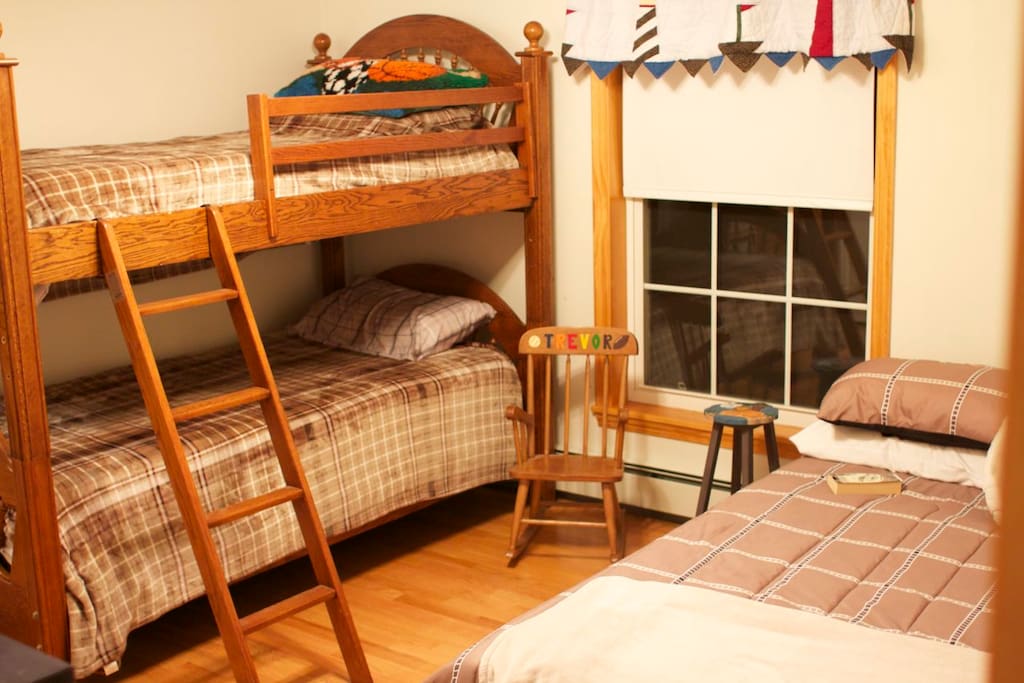 Bunks and a full/queen memory foam