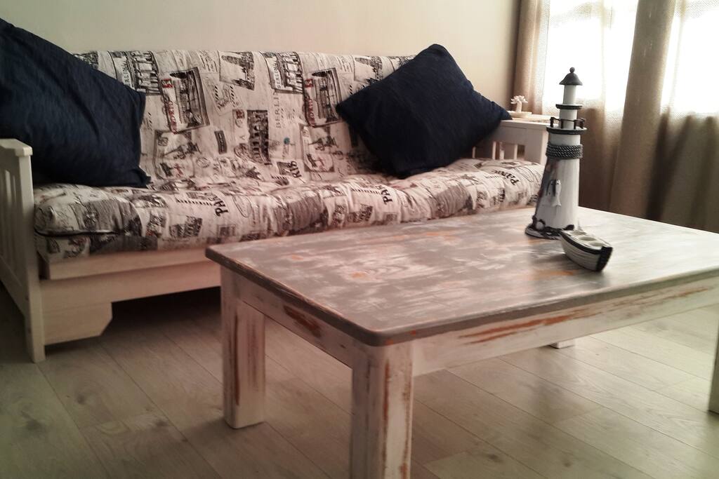Futon couch which can be converted into a double bed sleeper couch