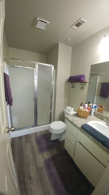 Freshen up in your beautiful private bathroom!