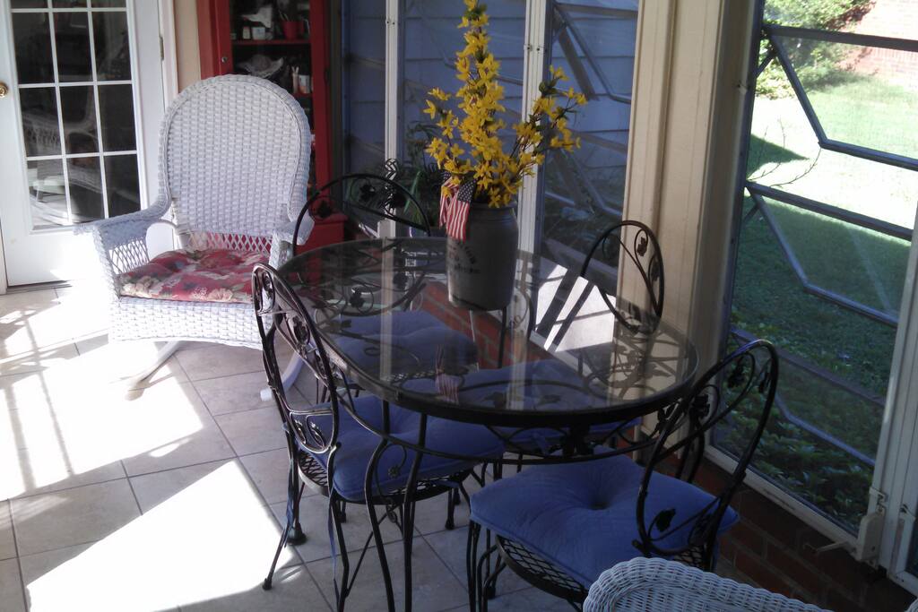 Relax on our sunny porch.