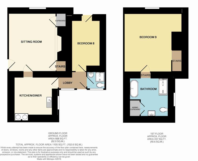 Left side downstairs, 1st floor on the right